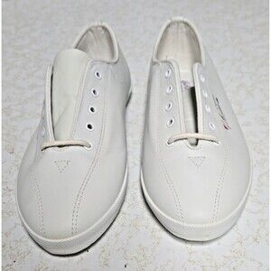 Vintage 1996 L.A. Gear Comfort Womens White Leather Lace Up Round Toe US 9, New